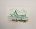 VILLAGE Aquarelle ( 42X52cm) - ENIGMES 2013 ( aquarelles)